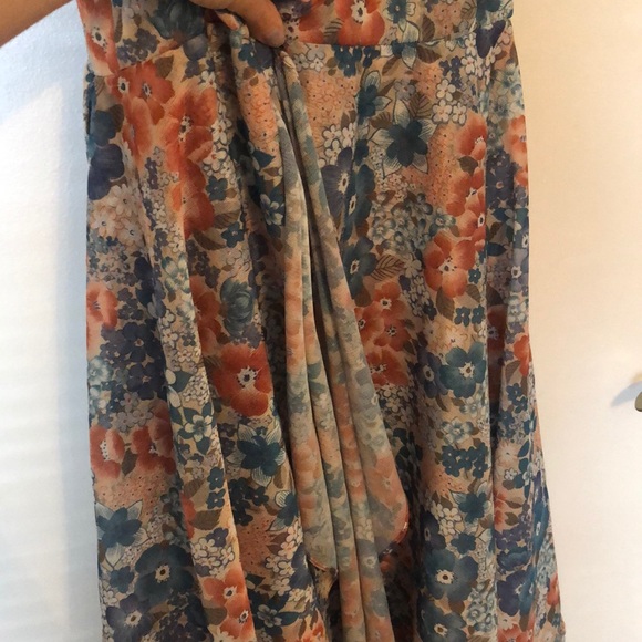 Vintage 70s Boho True Wrap Midi Dress/Duster - Picture 6 of 8